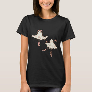 Cute Halloween Ghost Dancing Ballerina T-Shirt