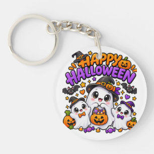 Cute Halloween Ghost Family Keychain