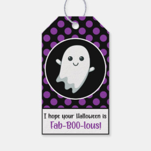 Cute Halloween Ghost Favour Gift Tags