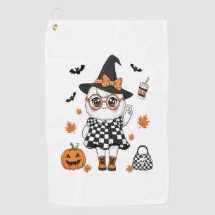 Cute Halloween Ghost Golf Towel