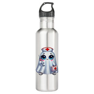 Cute Halloween ghost in a nurse's uniform Classic  710 Ml Water Bottle