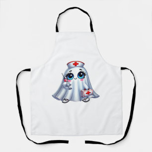 Cute Halloween ghost in a nurse's uniform Classic  Apron