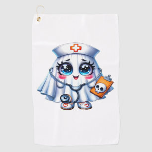 Cute Halloween ghost in a nurse's uniform Classic  Golf Towel