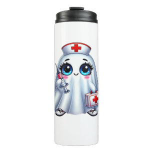 Cute Halloween ghost in a nurse's uniform Classic  Thermal Tumbler