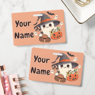Cute Halloween Ghost Kawaii Style Badge