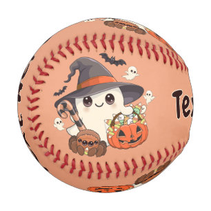Cute Halloween Ghost Kawaii Style Baseball