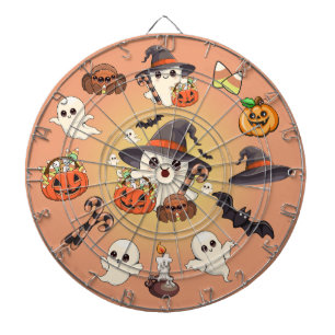 Cute Halloween Ghost Kawaii Style Dartboard