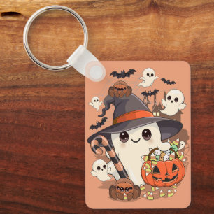 Cute Halloween Ghost Kawaii Style Keychain