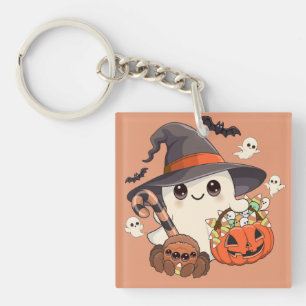 Cute Halloween Ghost Kawaii Style Keychain