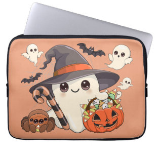 Cute Halloween Ghost Kawaii Style Laptop Sleeve
