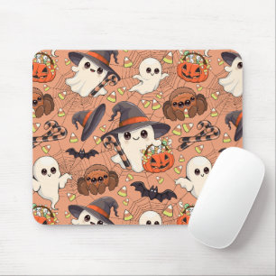 Cute Halloween Ghost Kawaii Style Mouse Pad