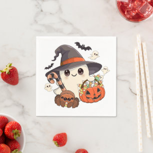 Cute Halloween Ghost Kawaii Style Napkin