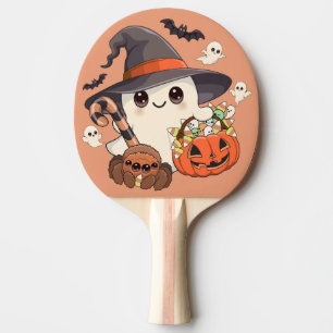 Cute Halloween Ghost Kawaii Style Ping Pong Paddle