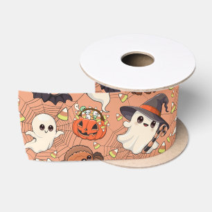 Cute Halloween Ghost Kawaii Style Satin Ribbon