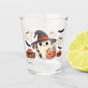 Cute Halloween Ghost Kawaii Style Shot Glass