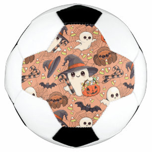 Cute Halloween Ghost Kawaii Style Soccer Ball