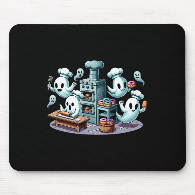 Cute Halloween Ghost Kitchen For Kids And Hallowee Mouse Pad (Front)