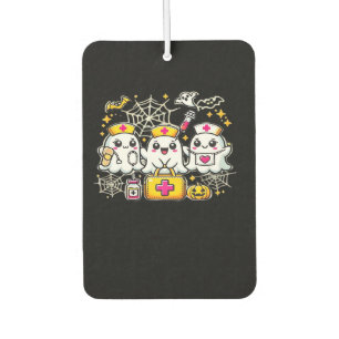 Cute Halloween Ghost Nurse Trio with Medical Kit a Air Freshener