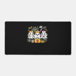 Cute Halloween Ghost Nurse Trio with Medical Kit a Desk Mat