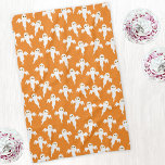 Cute Halloween Ghost Orange Kitchen Towel<br><div class="desc">Lots of little white ghosts on an orange background.  A fun pattern for those who like cute and spooky things. Particularly good for Halloween. Original art by Nic Squirrell.</div>