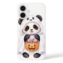 Cute Halloween Ghost Panda Pumpkin Candy iPhone 16