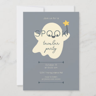 cute halloween ghost party invitation