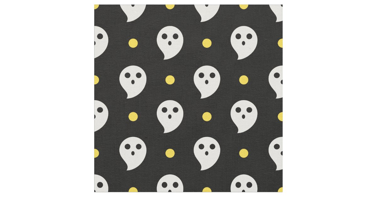 Cute Halloween Ghost Pattern Fabric | Zazzle