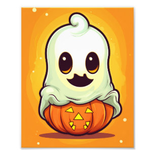 Cute Halloween Ghost Photo Print
