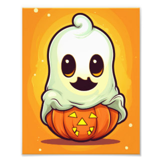 Cute Halloween Ghost Photo Print