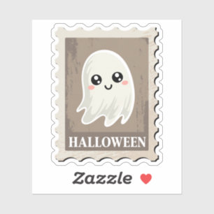 Cute "Halloween" Ghost Postage Stamp