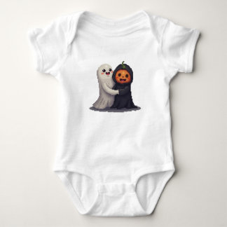 Cute Halloween Ghost & Pumkin Baby Bodysuit