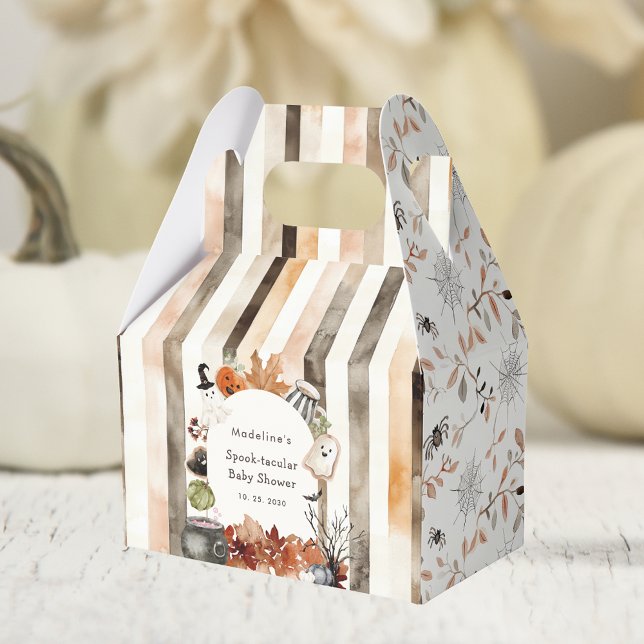 Cute Halloween Ghost Pumpkin Baby Shower Favor Box (Creator Uploaded)