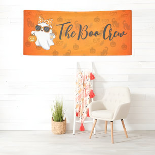 Cute Halloween Ghost Pumpkin Spice Personalized Banner