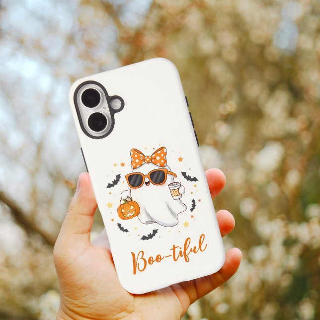 Cute Halloween Ghost Pumpkin Spice Personalized Case-Mate iPhone Case (Creator Uploaded)