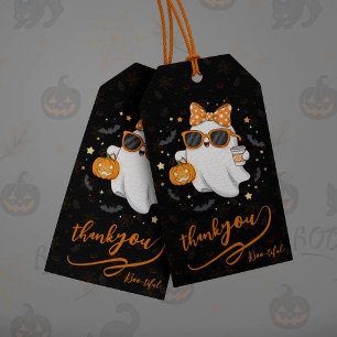 Cute Halloween Ghost Pumpkin Spice Personalized Gift Tags