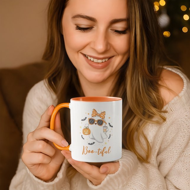 Cute Halloween Ghost Pumpkin Spice Personalized Mug (Creator Uploaded)