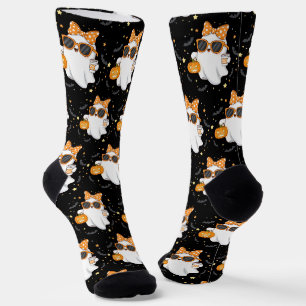 Cute Halloween Ghost Pumpkin Spice Personalized Socks