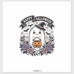 Cute Halloween Ghost Pumpkin Vintage Shirt Design_