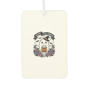 Cute Halloween Ghost Pumpkin Vintage Shirt Design_ Air Freshener