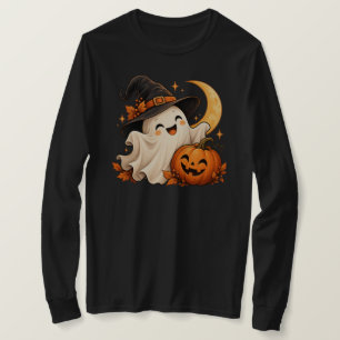 Cute Halloween Ghost Pumpkin Witch T-Shirt