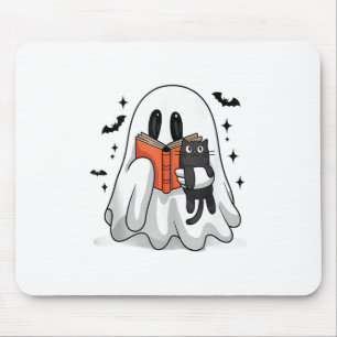 Cute Halloween Ghost Reading Book Tank Top_1 Mouse Pad