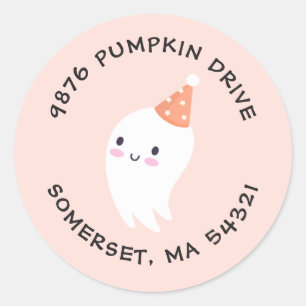 Cute Halloween Ghost Return Address Label