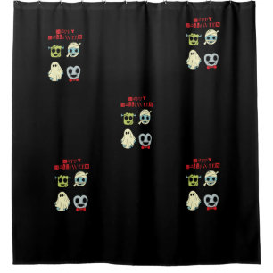 Cute Halloween Ghost Shower Curtain