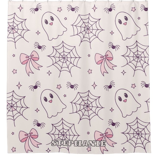 Cute Halloween Ghost & Spiderweb Pattern (Front)