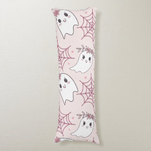 Cute Halloween Ghost & Spiderweb Pattern (2) Body Pillow