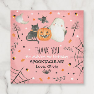 Cute Halloween Ghost Spooktacular Birthday Favour Favour Tags