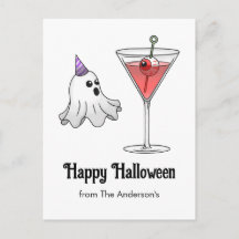 Cute Halloween Ghost & Spooky Cocktail