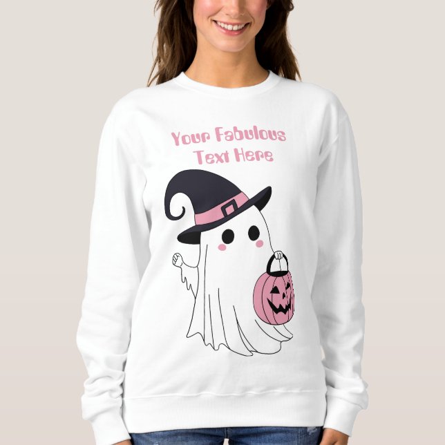Cute Halloween Ghost Sweatshirt (Front)