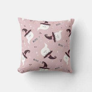 Cute Halloween Ghost Throw Pillow