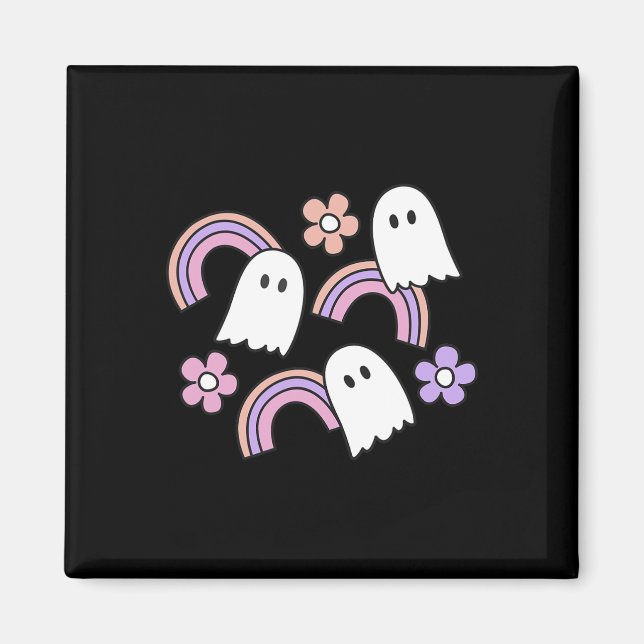 Cute Halloween Ghosts And Rainbows  Magnet (Front)